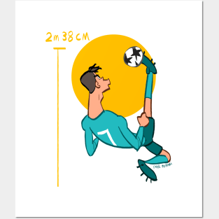 Cristiano Ronaldo double kick for Real Madrid Posters and Art